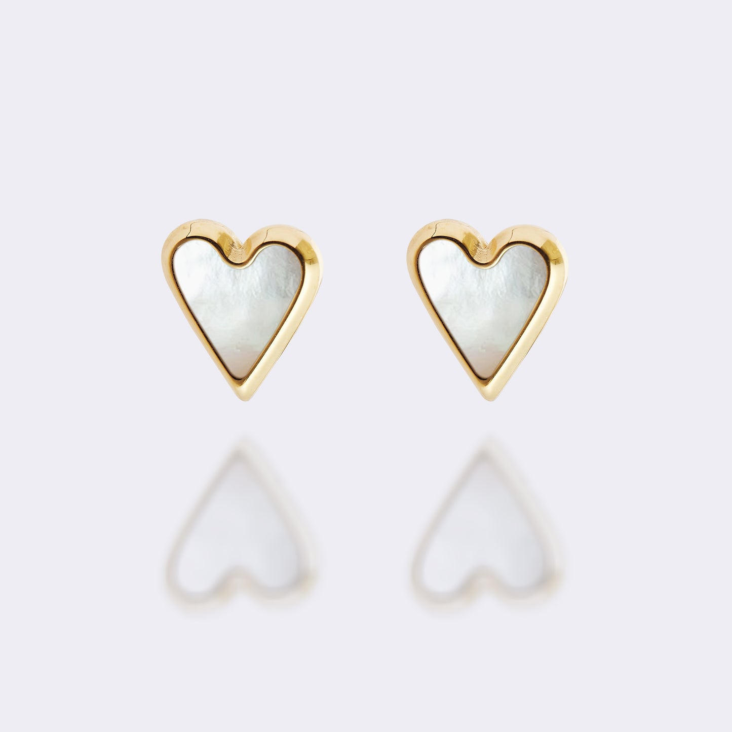 Shell Heart Shape Stud Earrings