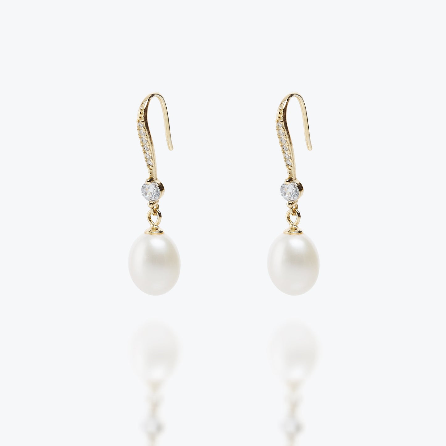 Freshwater Pearl Gold plated Drop Earrings