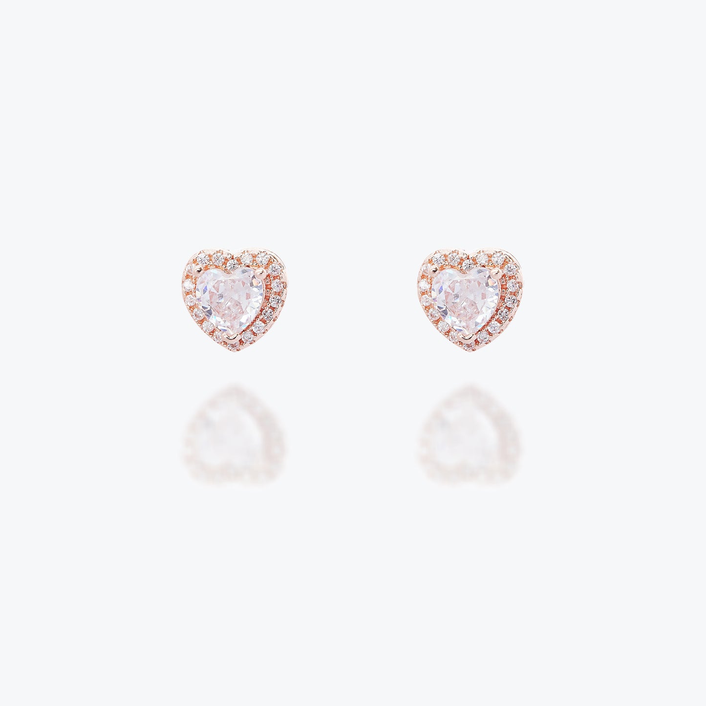 AAA Heart Shape Zircon Earrings and Timeless Love Heart Necklace Set