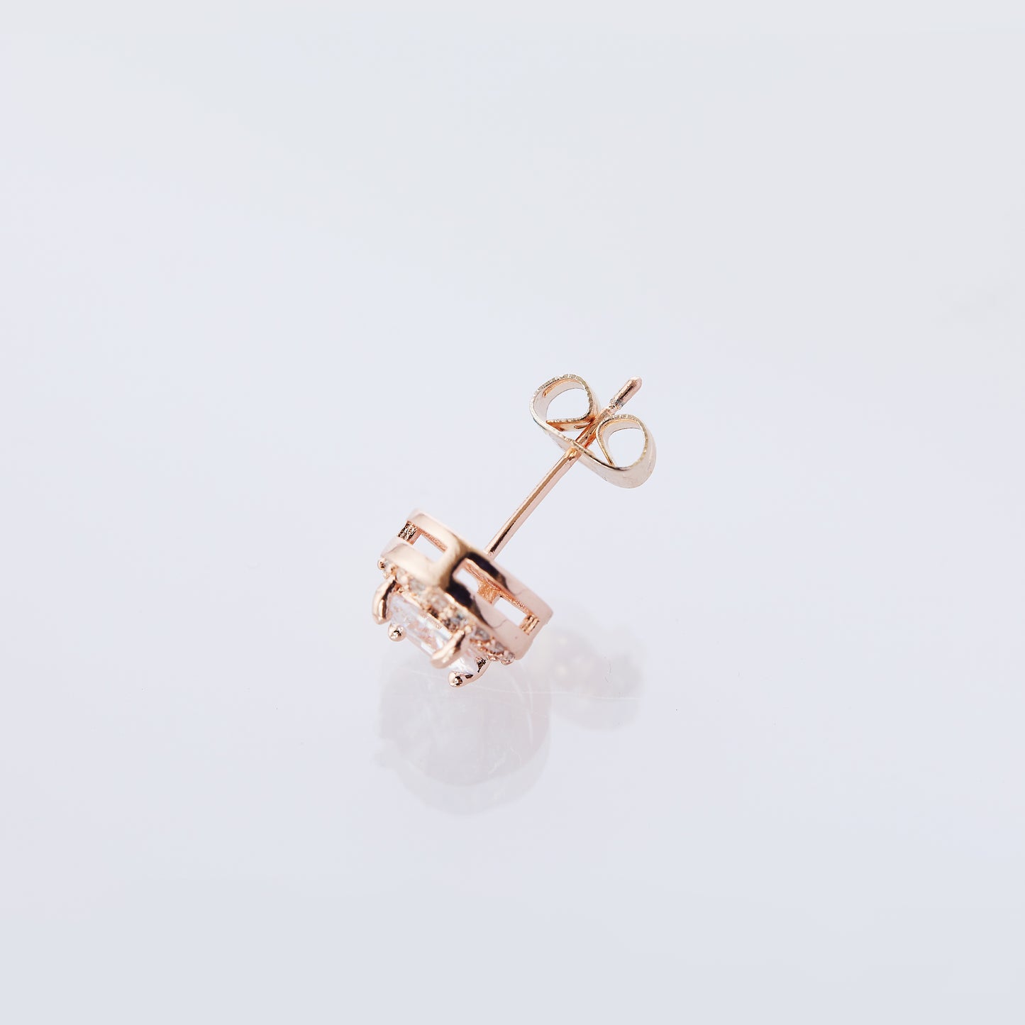 Square Rose Gold plated Stud Earrings