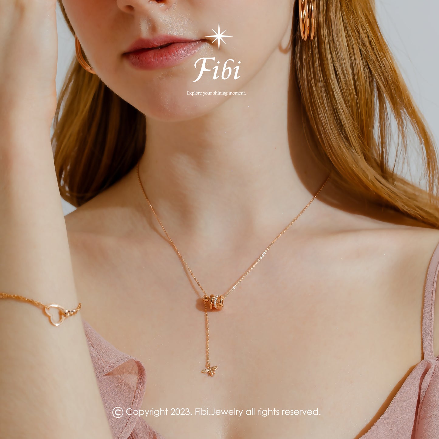 Bee Lovely Rose Gold Necklace